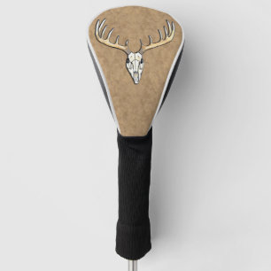 Großer Geweih-Rotwild-Schädel Golf Headcover