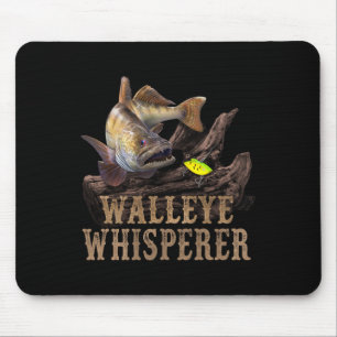 Großer Glasauge mit Angelköder zeichnet Glasaugen Mousepad