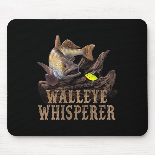 Großer Glasauge mit Angelköder zeichnet Glasaugen  Mousepad (Vorne)