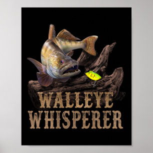 Großer Glasauge mit Angelköder zeichnet Glasaugen Poster