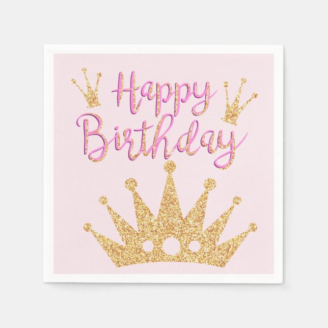 Grosser Glitzer und Sparkle Crown Serviette (Vorderseite)