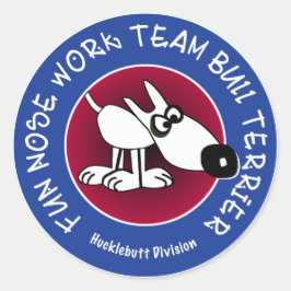 Großer Glossaufkleber für Hucklebutt-Division Runder Aufkleber