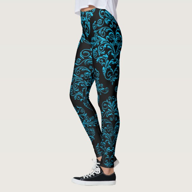 Großer gotischer Damast IV elegant Leggings (Links)