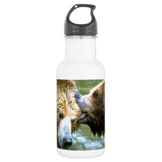Großer Grizzlybär-Kuss Trinkflasche