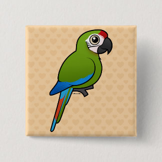 Großer grüner Macaw Button