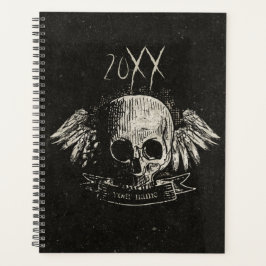 Großer Grunge Skull mit Flügeln 2022 Planer
