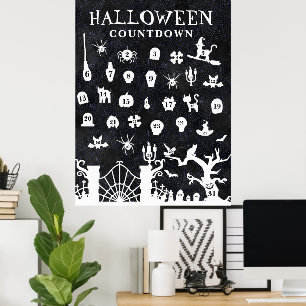 Großer Halloween-Countdown Poster