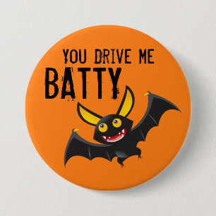 Großer Halloween-Fledermaus-Rundbutton, 3 Zoll Button