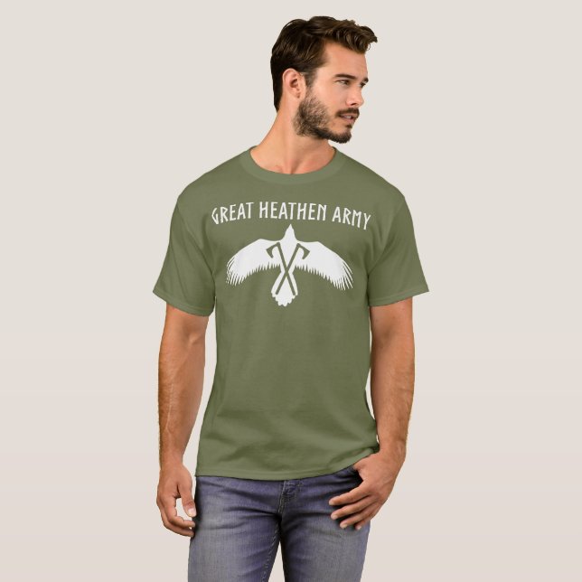 Großer heidnischer Rabe der Armee-| T-Shirt (Vorne ganz)