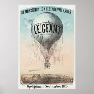 Großer Heißluftballon Poster