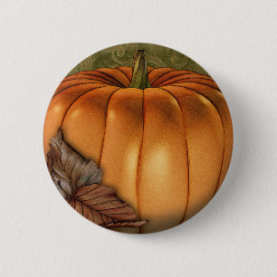 Großer Herbst-Kürbis Button
