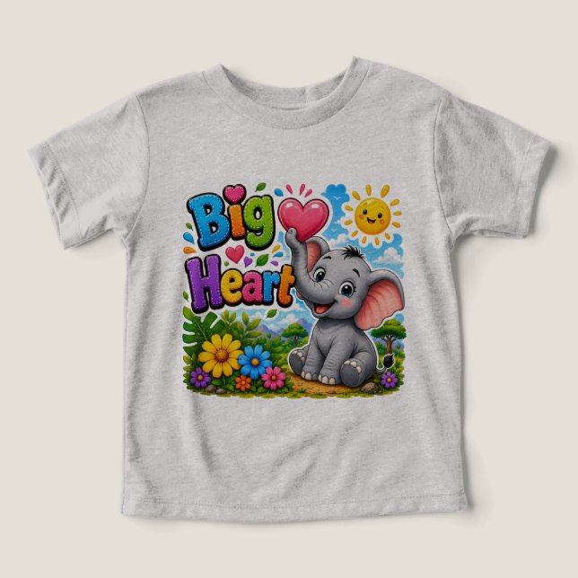 Großer Herz-Elefant | Süßes Tierdesign voller Freu (Design Vorderseite)