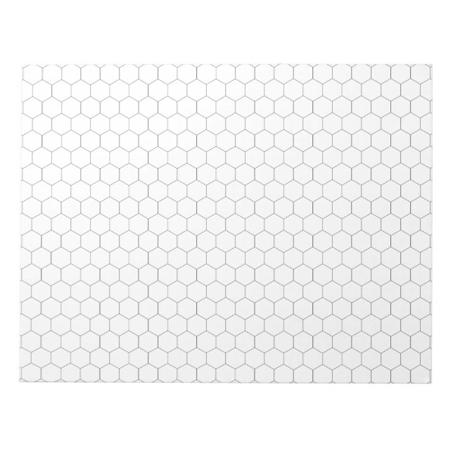 Großer Hexagon-Graph-Papierstiftkopf Notizblock (Vorderseite)