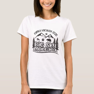 Großer Himmel, Montana Familienurlaub 2026 T-Shirt