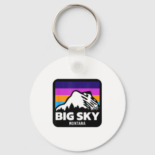Großer Himmel Montana Skifahren Snowboardfahren Fa Schlüsselanhänger
