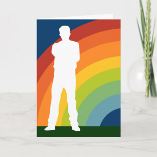 großer homosexueller Regenbogen, der heraus Ankündigung