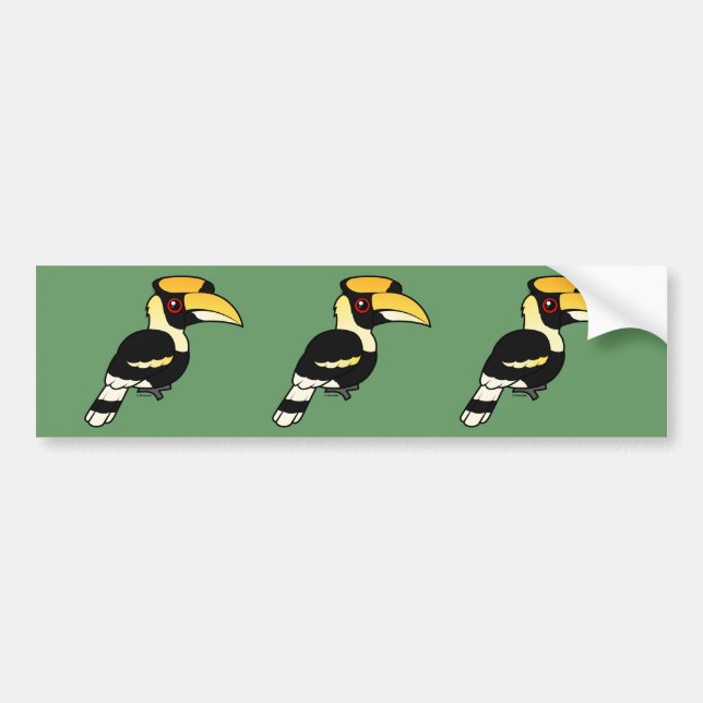 Großer Hornbill Autoaufkleber (Vorne)