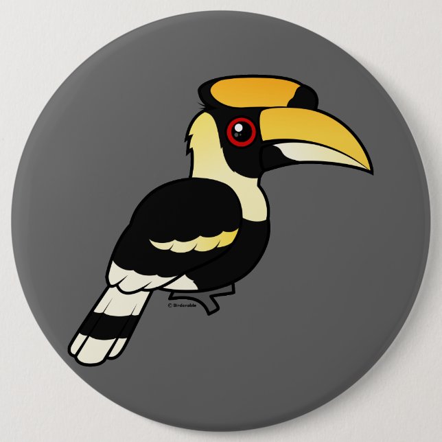 Großer Hornbill Button (Vorderseite)