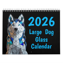 Großer Hund Glas-Kalender Kalender