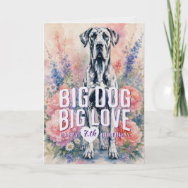 Großer Hund, große Liebe, herzlichen Glückwunsch D Karte