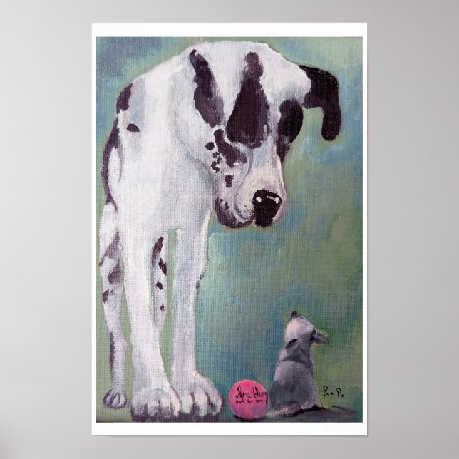 Großer Hund, Kleiner Hund Poster (Vorne)