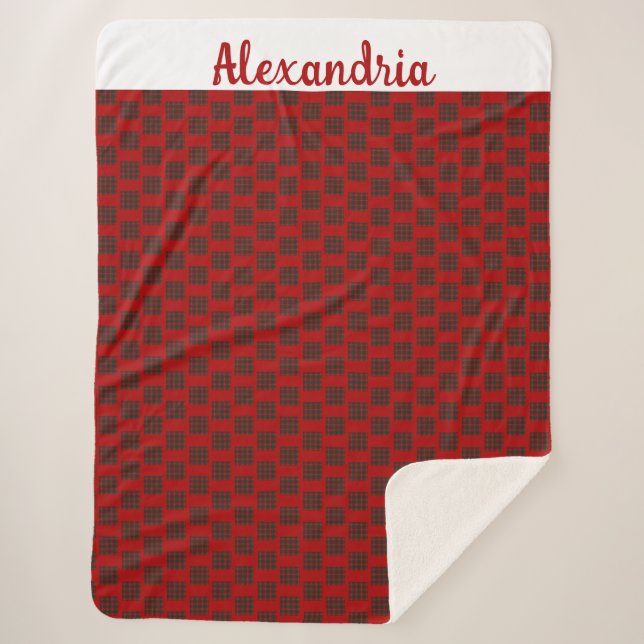 Grosser Individuelle Name Weihnachtsfeiertag Buffa Sherpadecke (Vorderseite)