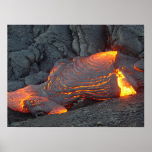 Großer Insel-Lavafluss Hawaii Poster