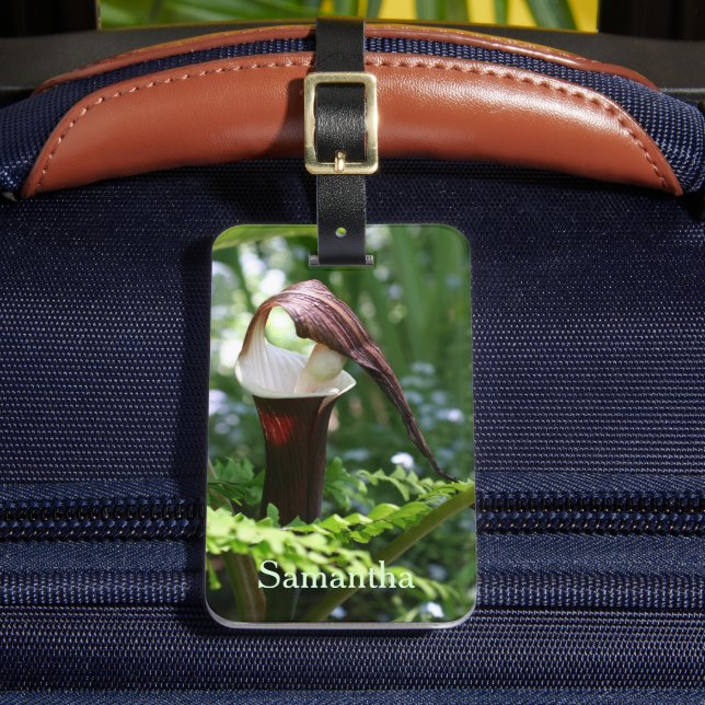 Grosser Jack in der Pulpit-Blume Personalisiert Gepäckanhänger (Vorderseite Insitu 2)