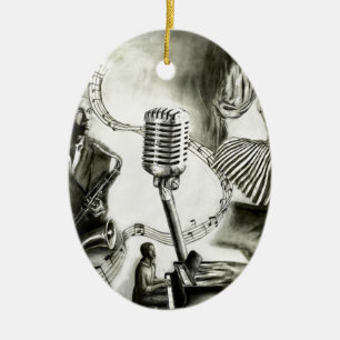 Großer Jazz Keramikornament