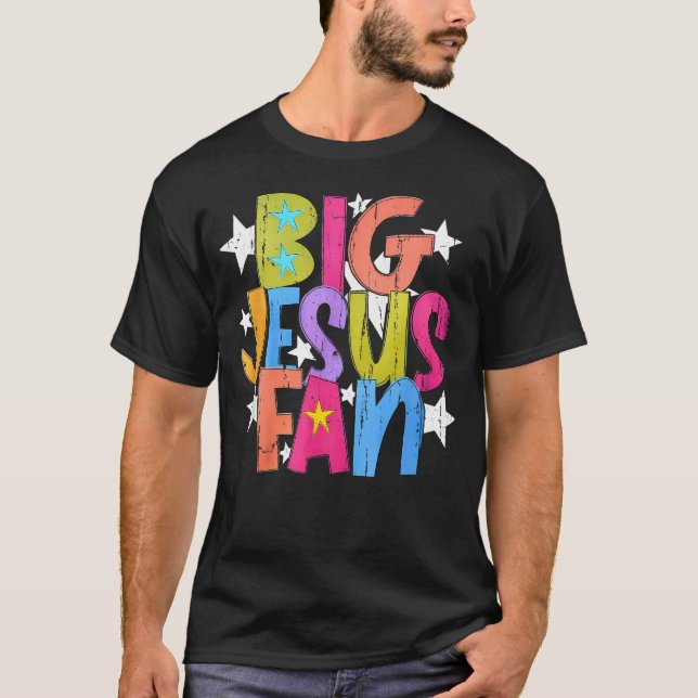 Großer Jesus-Fan Religiös T-Shirt (Vorderseite)