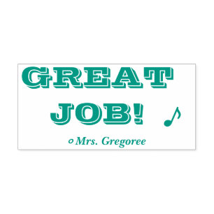"GROSSER JOB!" Briefmarke aus Kautschuk Permastempel