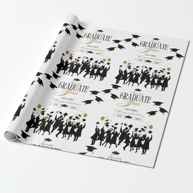 Großer Job, Graduate! Zeit zum Feiern des Party Geschenkpapier (Ungerollt)