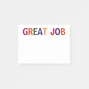 Großer Job mehrfarbig Post-it Klebezettel