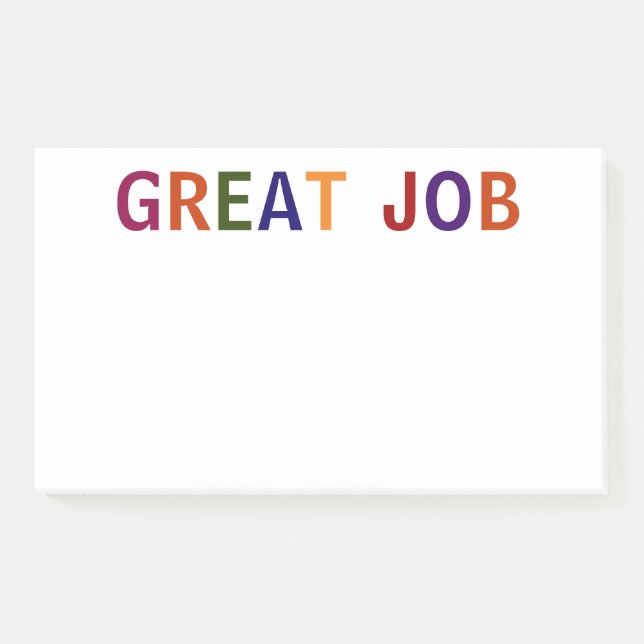 Großer Job mehrfarbig Post-it Klebezettel (Vorderseite)