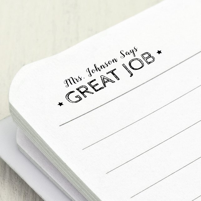 Großer Job | Personalisierte Lehrkräfte Permastempel (Great Job | Personalized Teachers Self-inking Stamp)