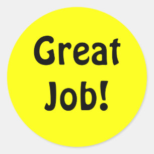 Großer Job! REward-Aufkleber Runder Aufkleber