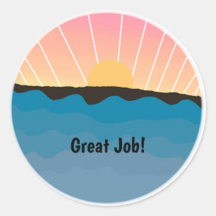 Großer Job Runder Aufkleber