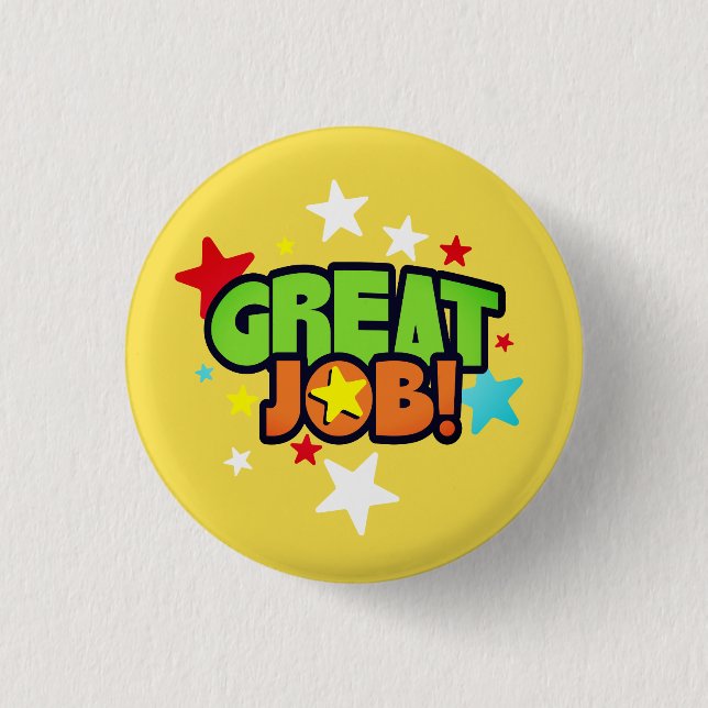 Großer Jobangestelltanerkennungs-Preisknopf Button (Vorderseite)