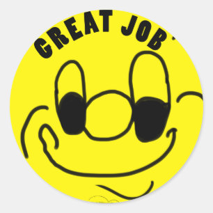 Großer Jobaufkleber Runder Aufkleber