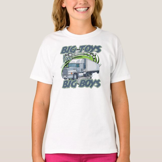 Großer Jungen-LKW-Transport T-Shirt (Vorderseite)