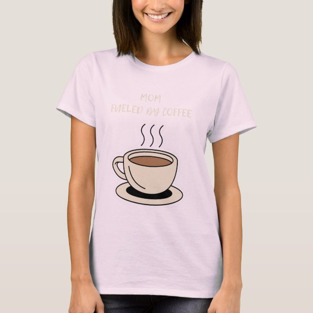 Grosser Kaffee mit den Worten "Mama, Kaffeegenuss" T-Shirt (Vorderseite)