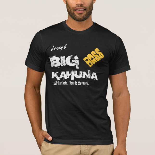 GROSSER KAHUNA individueller Name V08 des lustigen T-Shirt (Vorderseite)