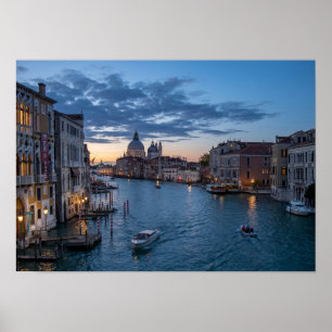 Großer Kanal in Venedig bei Dämmerung Poster