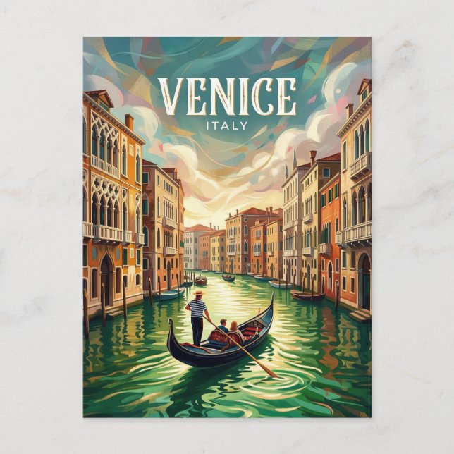 Großer Kanal Italien Postkarte (Vorderseite)