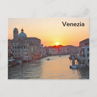 Großer Kanal Venedig - Sonnenaufgang Postkarte