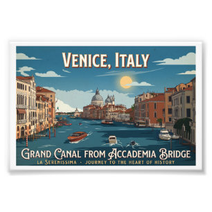 Großer Kanal von der Accademia-Brücke, Venedig Fotodruck