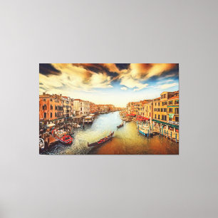Großer Kanal von Venedig mit Gondeln Canvas Print Leinwanddruck