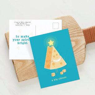 Großer Käse-Weihnachtsgrußkarte Feiertagspostkarte