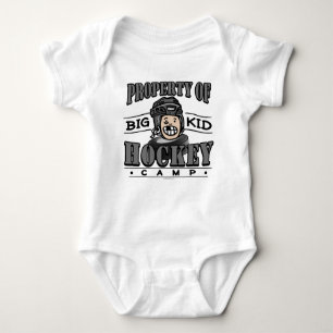 Großer KinderHockey-Lager-Schwarz-Sturzhelm Baby Strampler