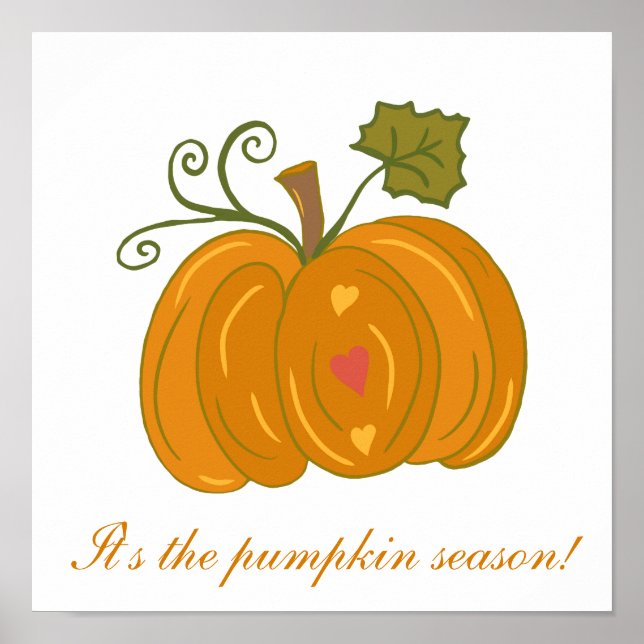 Grosser klassischer Kürbis Poster (Vorne)